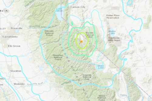 USGS map of earthquake