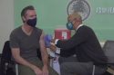 Governor Newsom Receives And Touts COVID Vaccine Booster