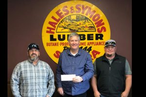 Shown receiving the check is Ron Hamilton who coordinated the benefit event held at Mother Lode Fairgrounds in September.