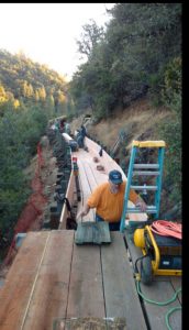 Uticac crews working on rebuilding flumes during maintenance outages in past years