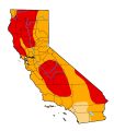U.S. Drought Monitor California map