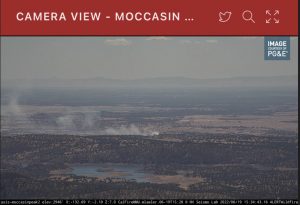 Fire near Lake Don Pedro - PG&E Wildfire Image