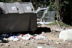 Trash found littered on the Utica-Union Reservoirs Recreation Area in the Calaveras Ranger District on Saturday 8-11-22