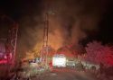 Fire Threatened Homes In Burson