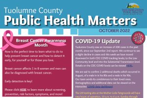 Tuolumne County Public Health October overview