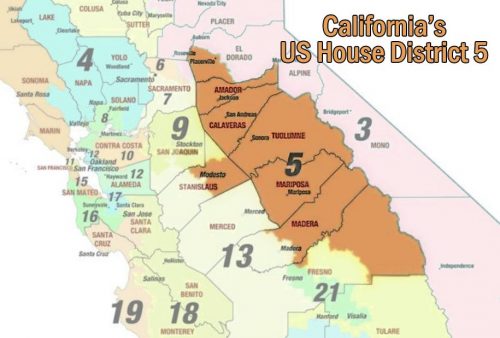 US House Dist 5 California Map 2022