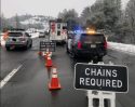 Snow Creating Traffic Hazards In Mother Lode