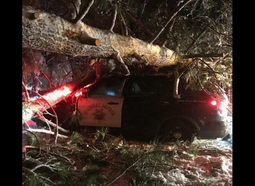 CHP Vehicle Totaled On Highway 4