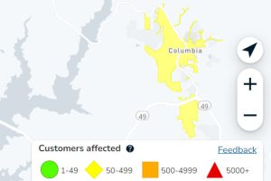PG&E power outages stretching from Sonora to Columbia in Tuolumne County