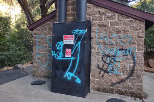 Vandals Graffiti Forest Restrooms - Vimarsana News