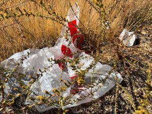 Trash littering the ground