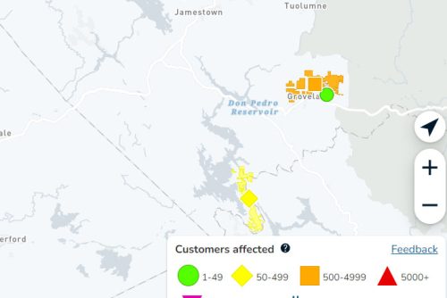 Update: Nearly 2,000 PG&E Customers Without Power In Tuolumne County. - Vimarsana News