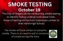 Angels Camp Will Conduct Sewer Smoke Test