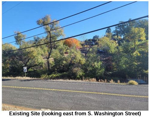 Site of proposed apartment/commercial building