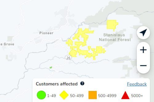 Update: Over 3,000 Without Electricity In Calaveras County - Vimarsana News