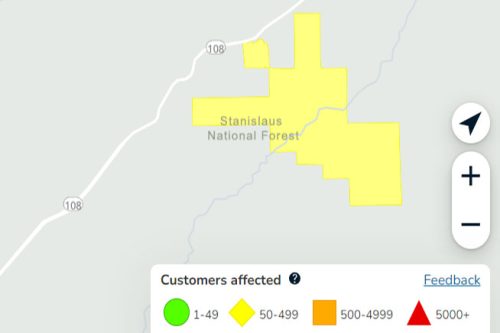 Nearly 700 Without Power In Tuolumne County - Vimarsana News