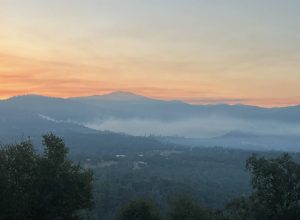 Smoke has reduced on the Canyon Fire near Tuolumne - Photo by Dale Stayer Friday Morning
