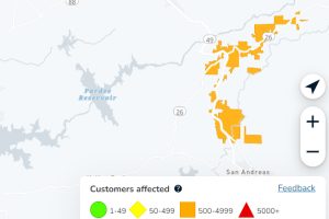 Power outage in Mokelumne Hill