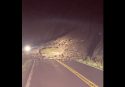 Rockslide on Highway 140