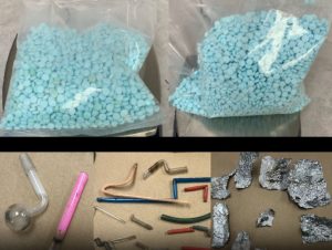 Over two pounds of suspected fentanyl pills that were uncovered in a Jamestown drug bust -- TCSO photo