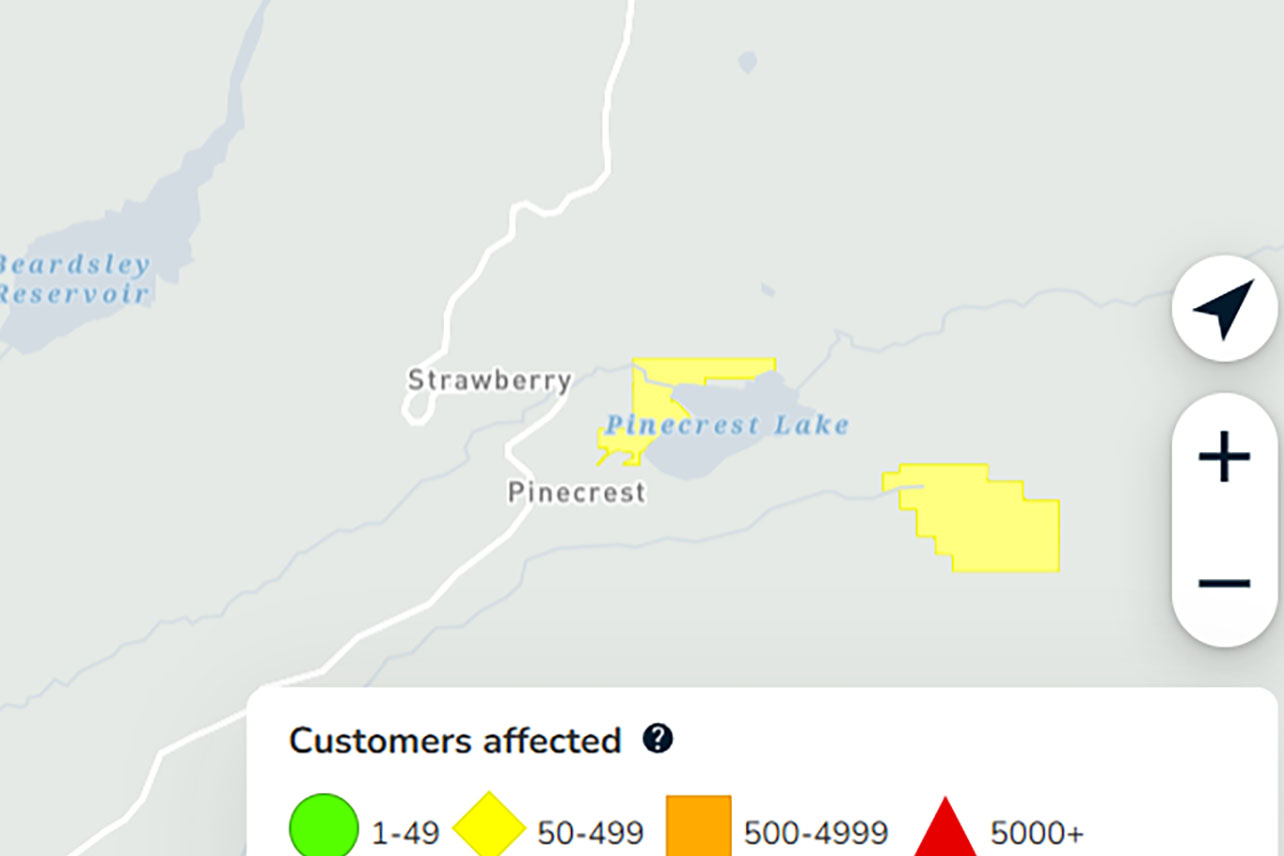 Power Outage In Pinecrest Area