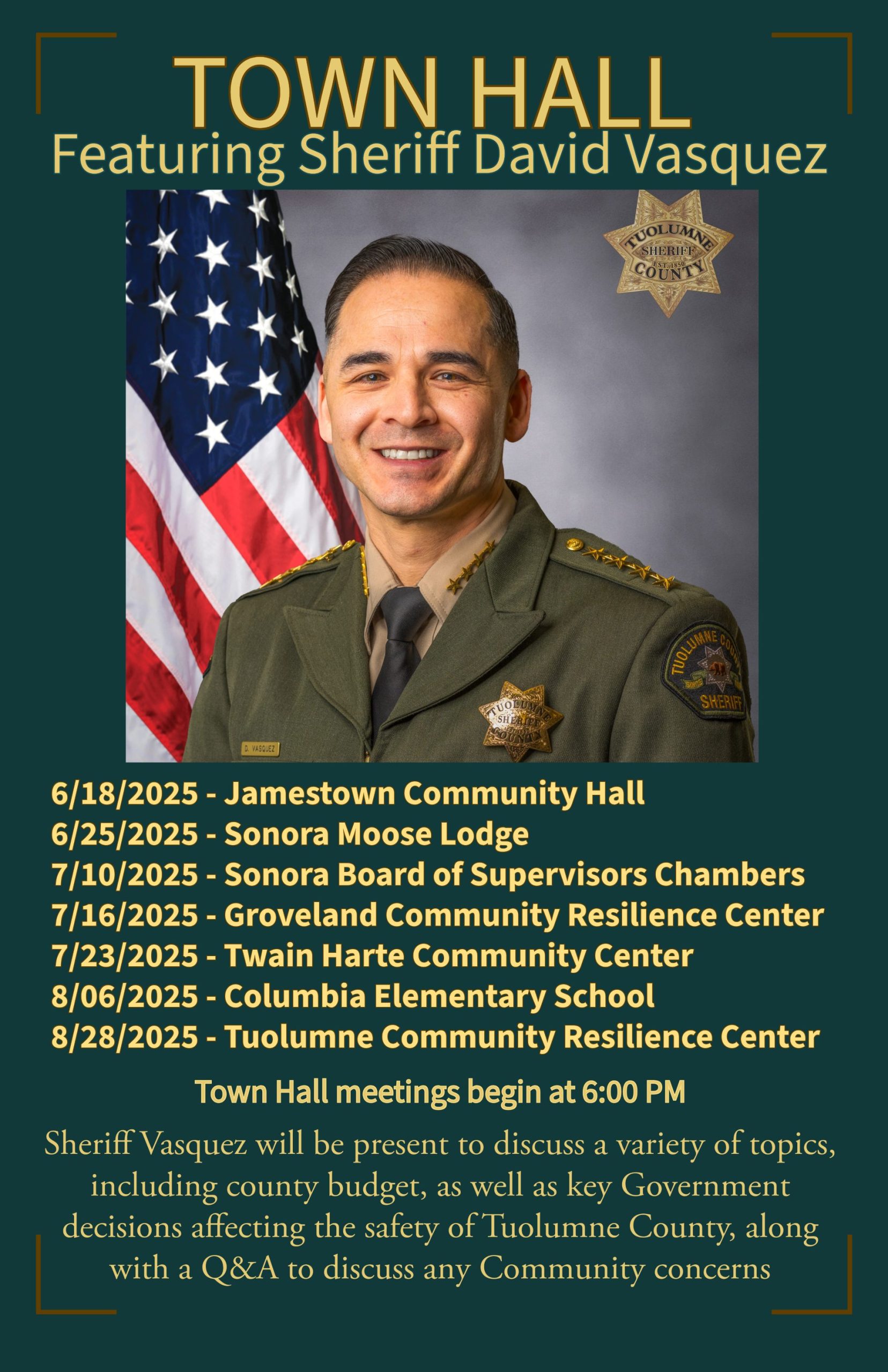 Sheriff Vasquez Launches Countywide Town Hall Tour
