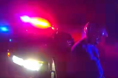 Short High-Speed Motorcycle Chase In Jamestown