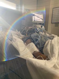 Zeke Delgado in the hospital ICU -- GoFundMe page