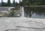 Twain Harte Lake To The Right and Draining Water To The Left