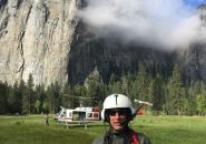 Courtesy: Yosemite National Park Park Ranger Jack Hoeflich while working on a helicopter operation in El Capitan Meadow.