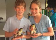 Photo by: Mark Truppner International Frog Jump Top Finishers Logan Busch and Madison Busch