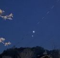 Photo by: BJ Hansen Jupiter and Venus visible Thursday from downtown Sonora
